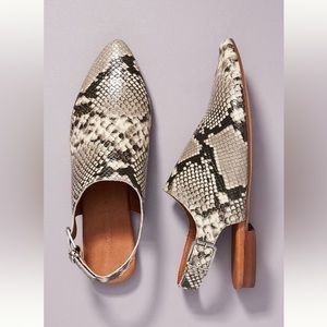 Gee Wawa slingback flats snakeskin NEW size 6.5